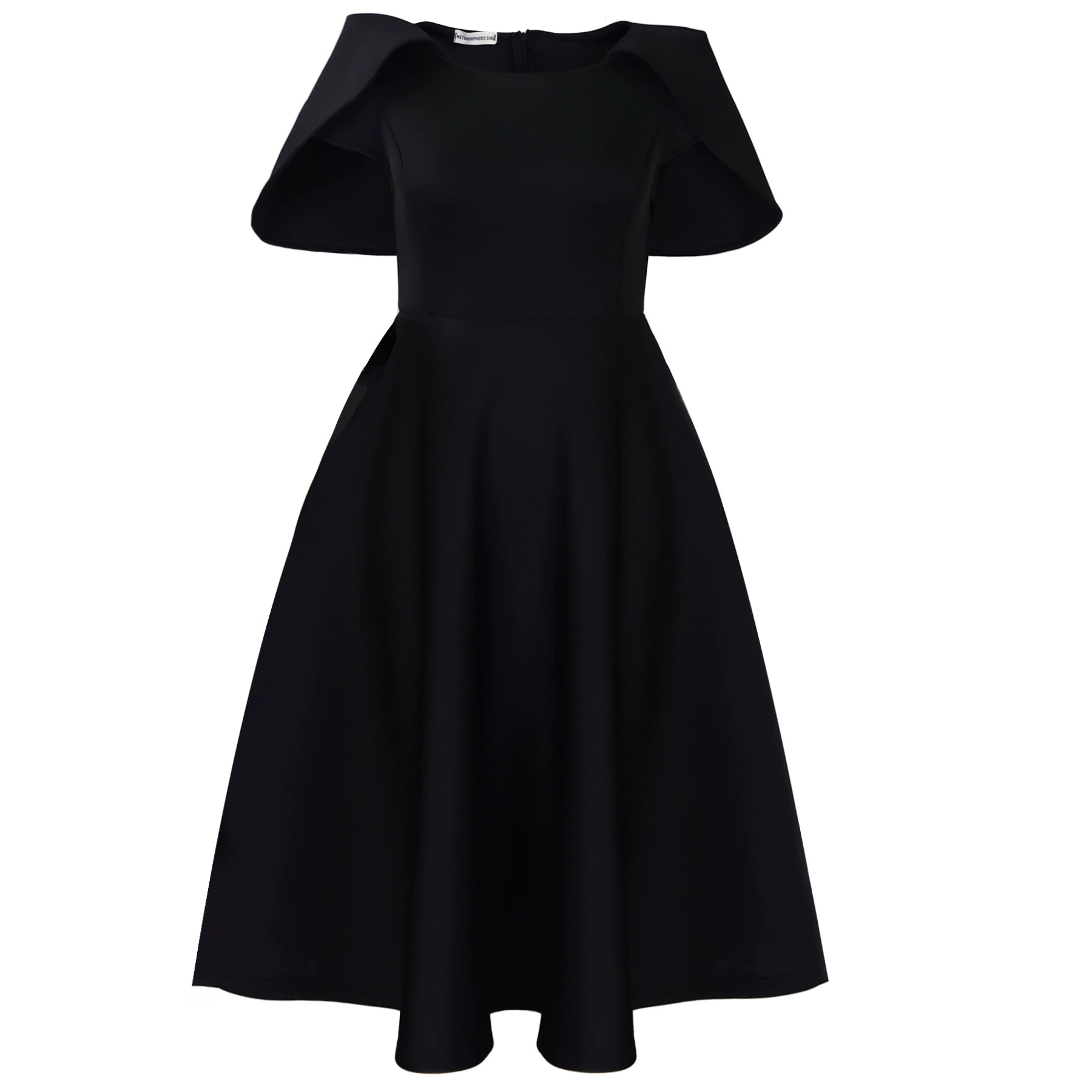 Elegant Dresses Woman Wedding Party Off the Shoulder Puff Sleeve A Line Pleated Mid Calf Luxury Birthday Night Vestidos Hot