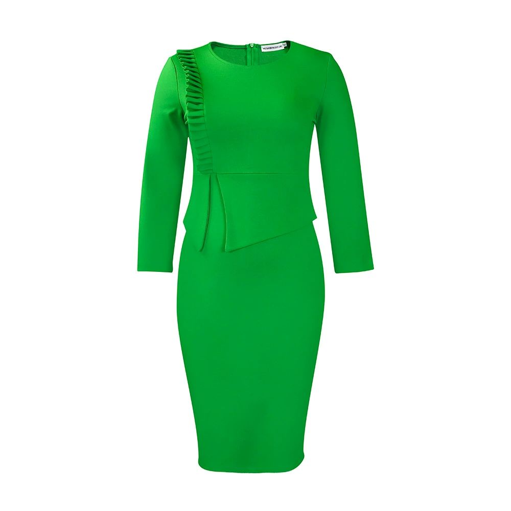 African Dresses for Women Summer Elegant African Long Sleeve O-neck Evening Party High Waist Office Lady Bodycon Dress