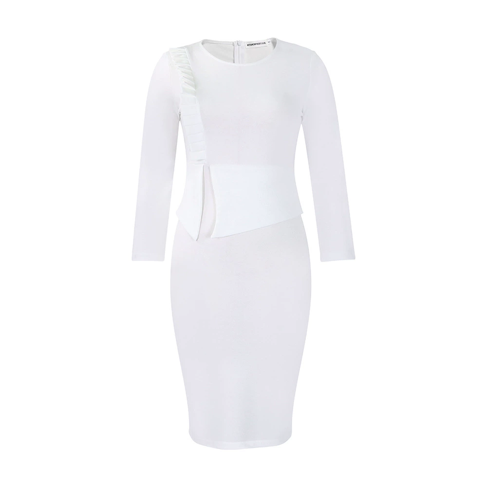 African Dresses for Women Summer Elegant African Long Sleeve O-neck Evening Party High Waist Office Lady Bodycon Dress