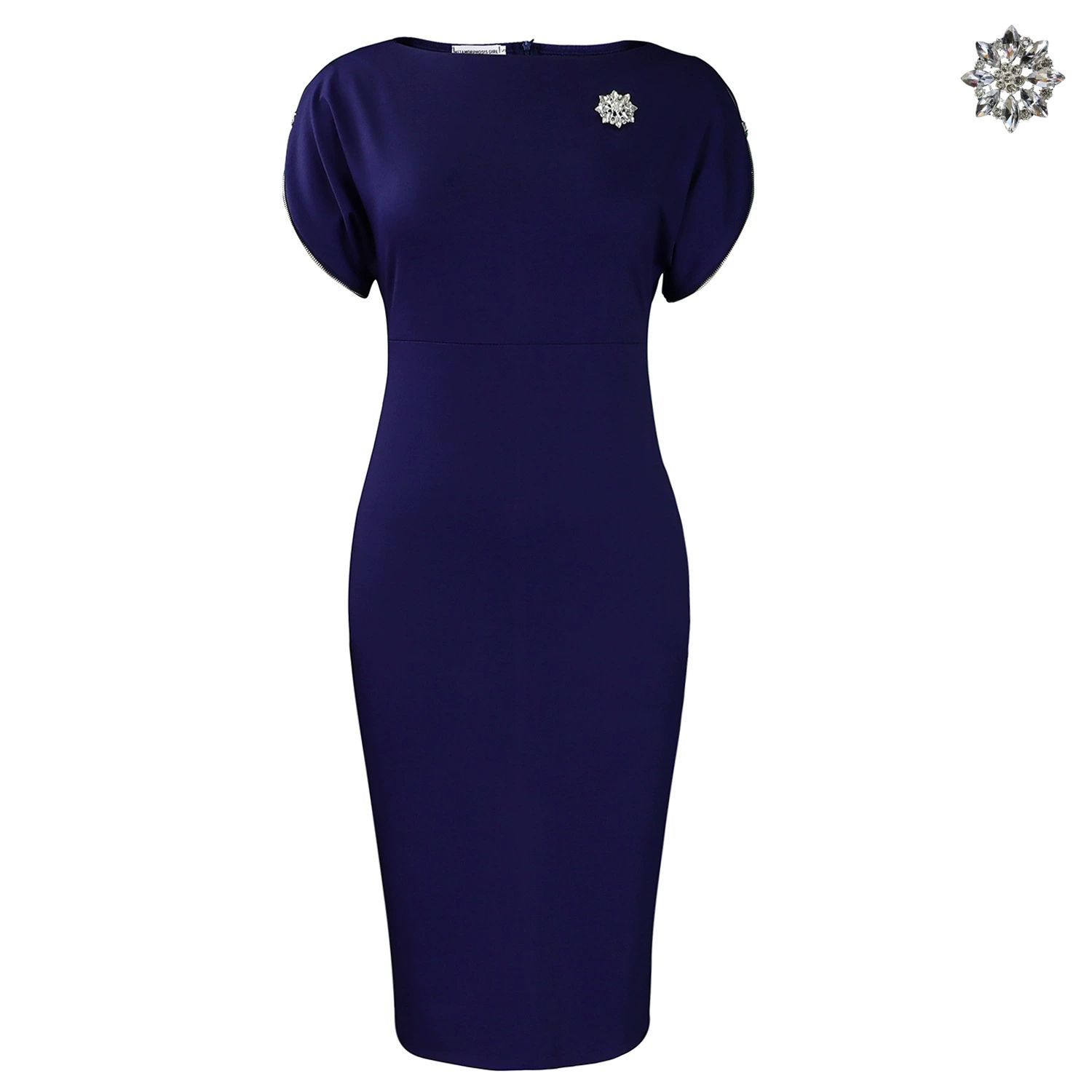 Elegant Office Work Dress Women Fashion O Neck Short Sleeve High Waist Bodycon Midi Dresses Prom Party Evening Clubwear