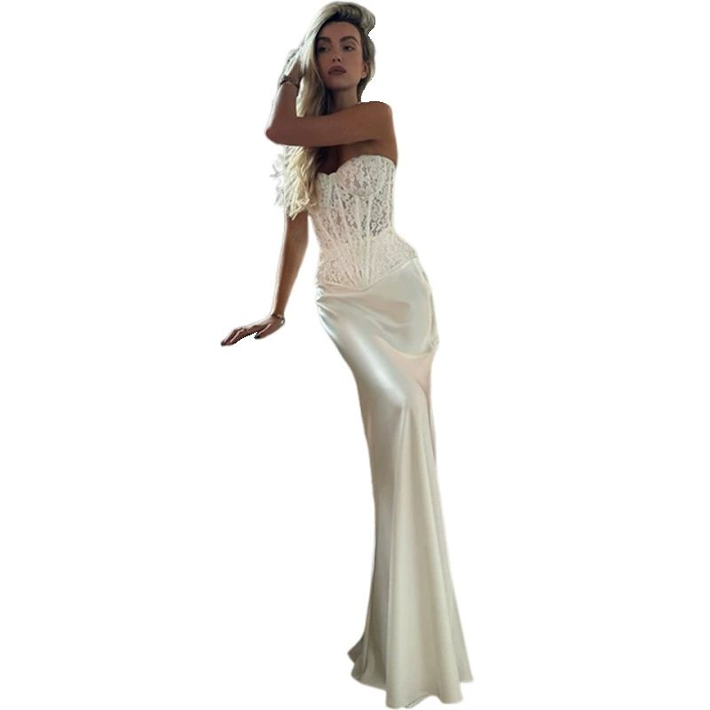 Retro Lace Crop Top And Skirt Set Women's Slim Fit Bodycon f Body Skirt Pure Color Faionable Autumn Collection
