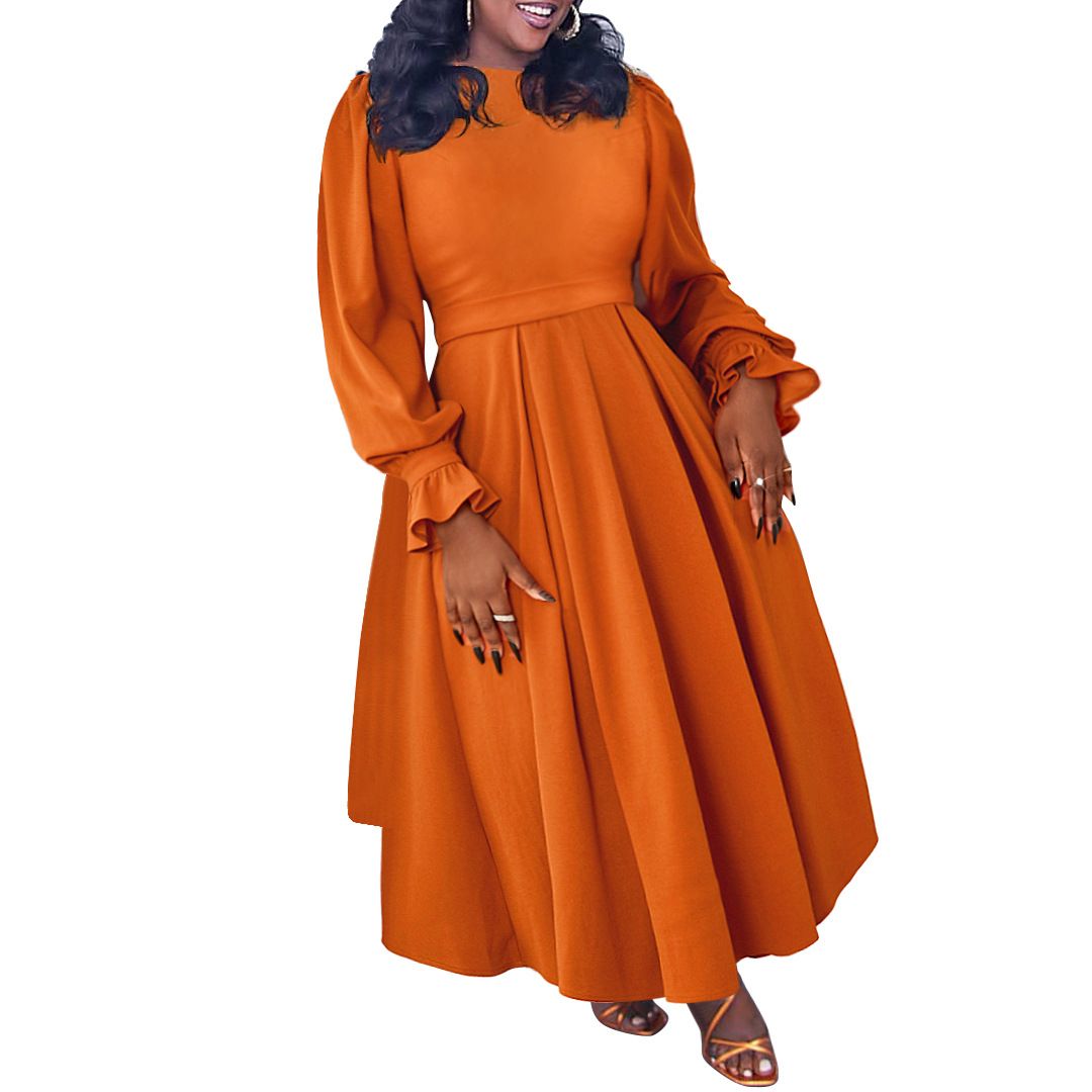 XL-5XL African Plus Size Dresses for Women Autumn Fashion Long Sleeve Polyester Long Maxi Dress Gowns Dashiki African Clothes