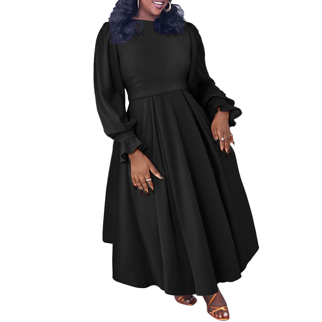 XL-5XL African Plus Size Dresses for Women Autumn Fashion Long Sleeve Polyester Long Maxi Dress Gowns Dashiki African Clothes