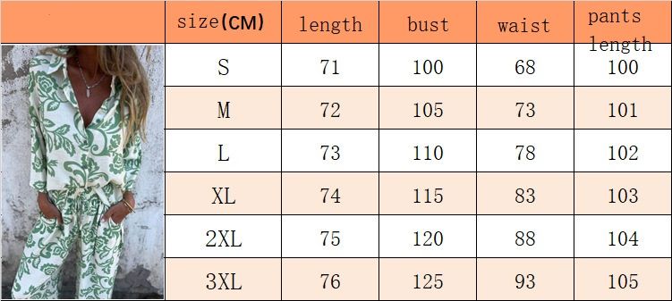 Women's Boho Print Long Sleeve Shirt Trousers 2-Piece Set New Stretch Belt Simple Pocket Pants Fashion Casual Set Women's