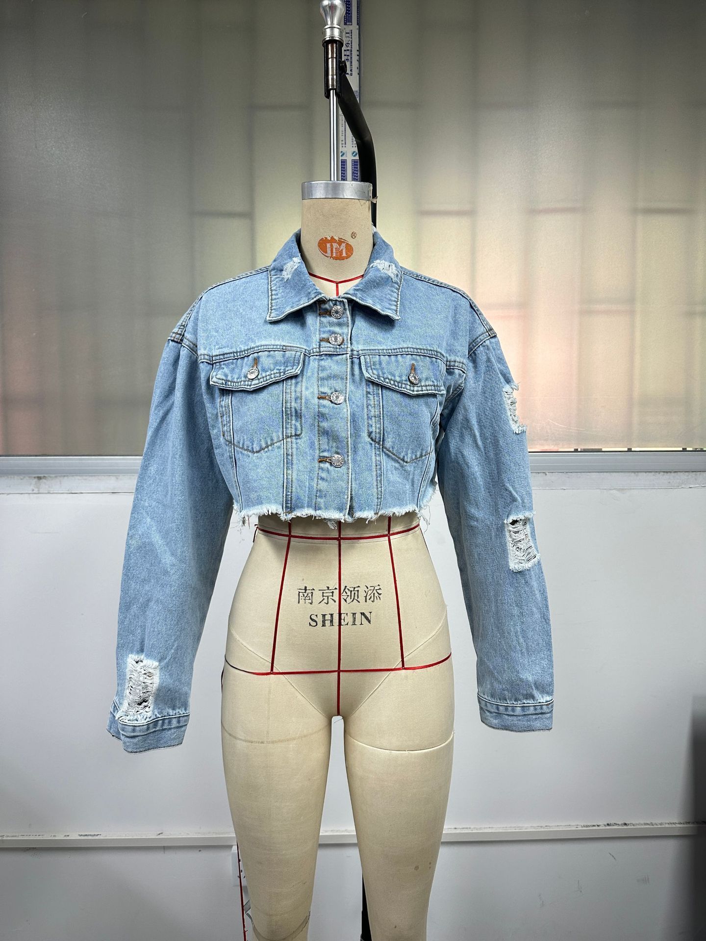 Spring Long Sleeve Crop Denim Jacket Women Fashion Jeans Bomber Jackets Cardigan Coat Autumn Winter Casual Coats Clothes