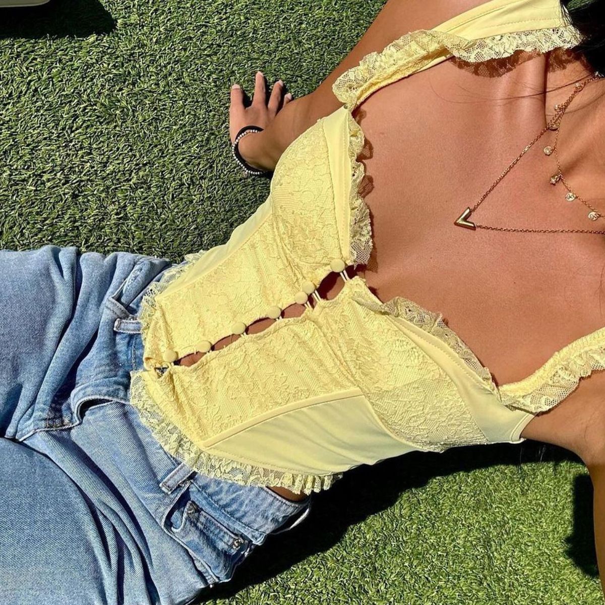 Lace Ruffles Patchwork Fishbone Corset Tank Crop Tops Women Fashion Solid Sqare Neck Sleeveless Single Breasted Casual Vests Tee