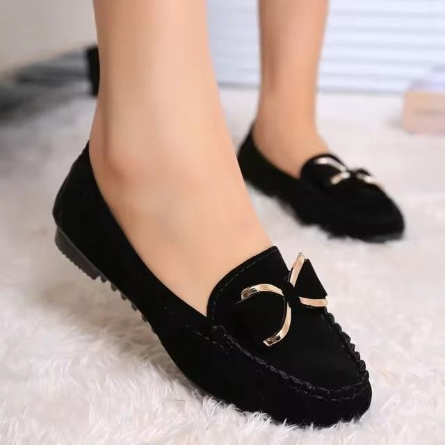 Fashion Casual Lofers Women's Flat Shoes Ladies Elegant Butterfly-Knot Comfortable Shoes Women Soft Classic Office Shoes