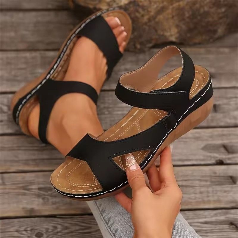 Summer Shoes Women Sandals Non-Slip Shoes Woman Retro Ladies Shoes Wedge Women's Sandals Beach Female Footwear Women Sandal