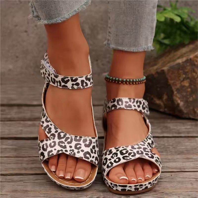 Summer Shoes Women Sandals Non-Slip Shoes Woman Retro Ladies Shoes Wedge Women's Sandals Beach Female Footwear Women Sandal