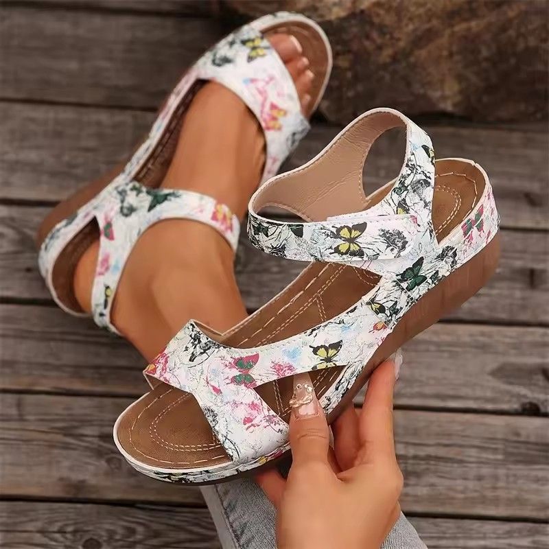 Summer Shoes Women Sandals Non-Slip Shoes Woman Retro Ladies Shoes Wedge Women's Sandals Beach Female Footwear Women Sandal
