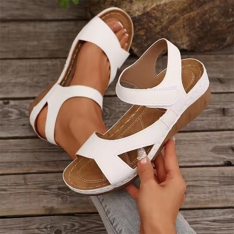 Summer Shoes Women Sandals Non-Slip Shoes Woman Retro Ladies Shoes Wedge Women's Sandals Beach Female Footwear Women Sandal