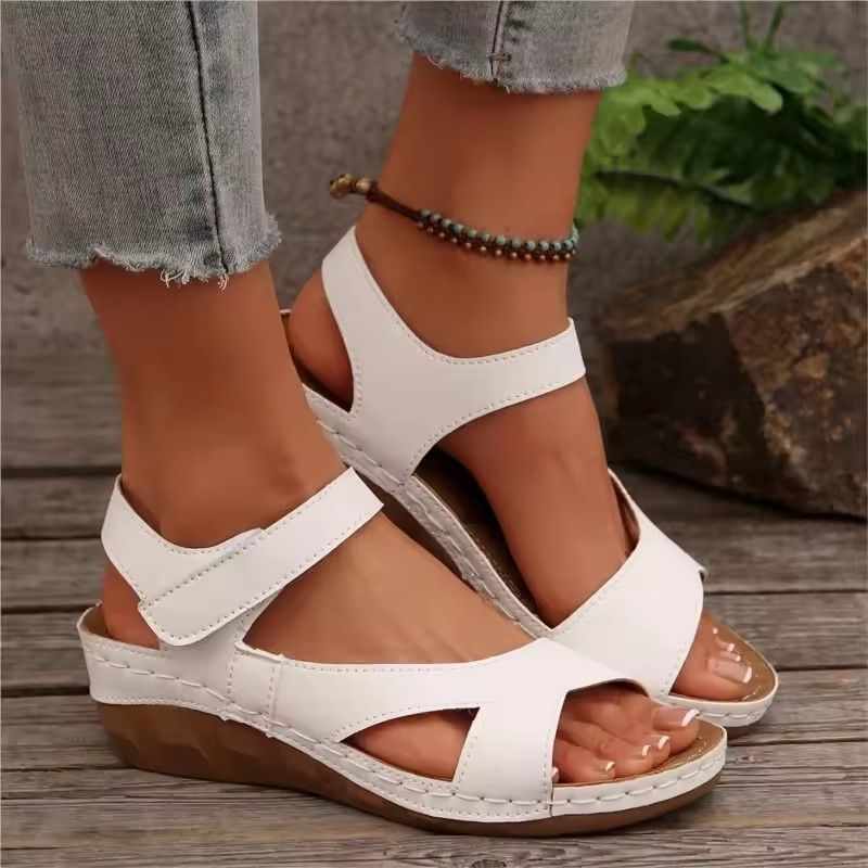 Summer Shoes Women Sandals Non-Slip Shoes Woman Retro Ladies Shoes Wedge Women's Sandals Beach Female Footwear Women Sandal
