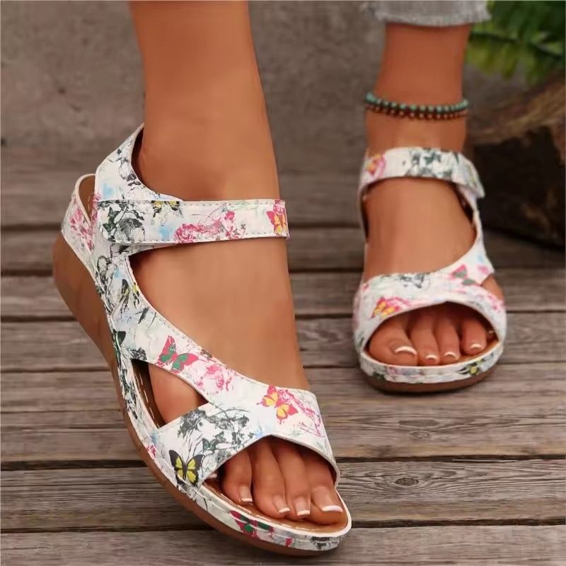 Summer Shoes Women Sandals Non-Slip Shoes Woman Retro Ladies Shoes Wedge Women's Sandals Beach Female Footwear Women Sandal
