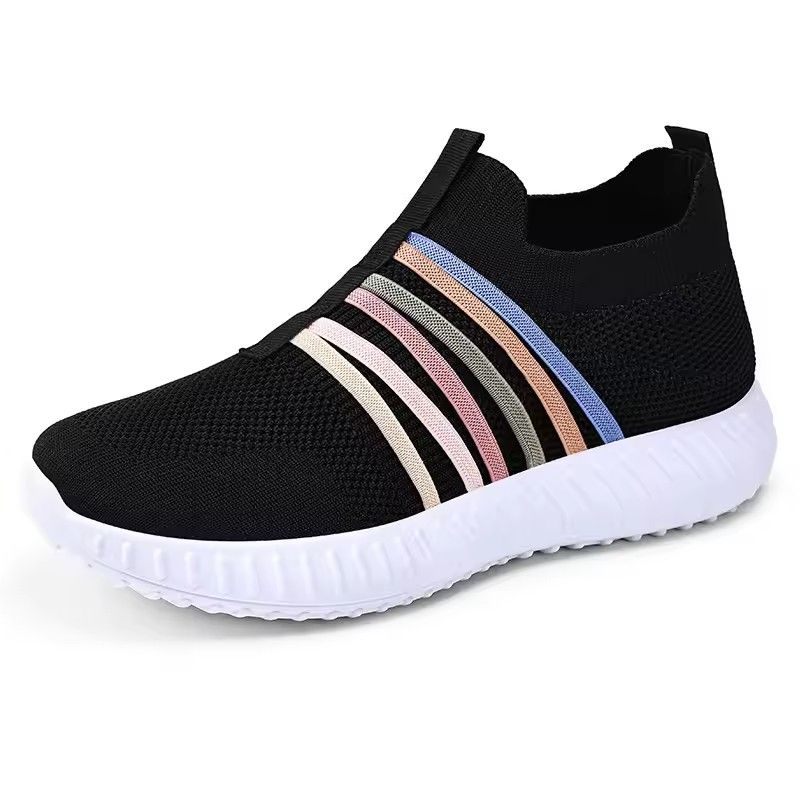 2025 Autumn Women Vulcanized Shoes High Quality Women Sneakers Slip On Flats Shoes Women Loafers Plus Size 43 Walking Flat