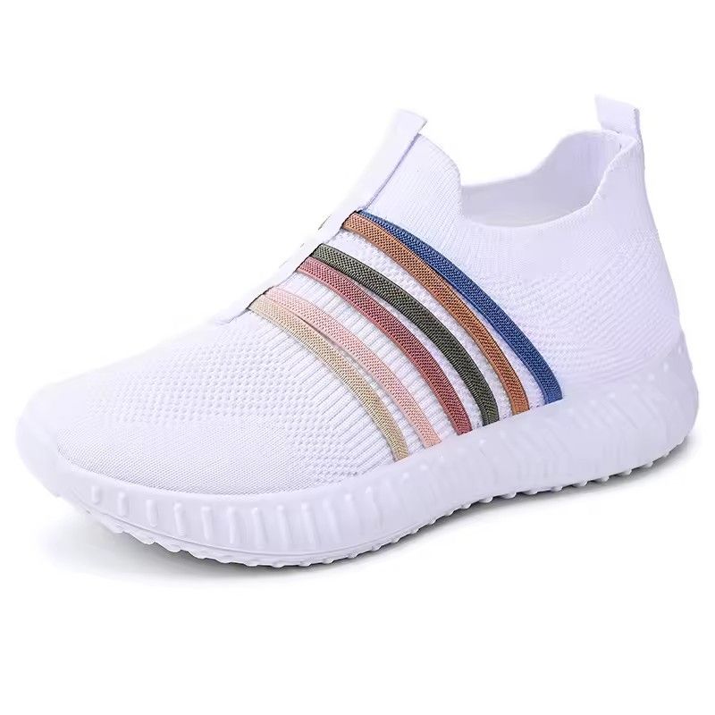 2025 Autumn Women Vulcanized Shoes High Quality Women Sneakers Slip On Flats Shoes Women Loafers Plus Size 43 Walking Flat