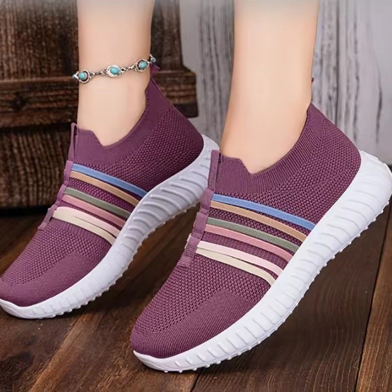 2025 Autumn Women Vulcanized Shoes High Quality Women Sneakers Slip On Flats Shoes Women Loafers Plus Size 43 Walking Flat