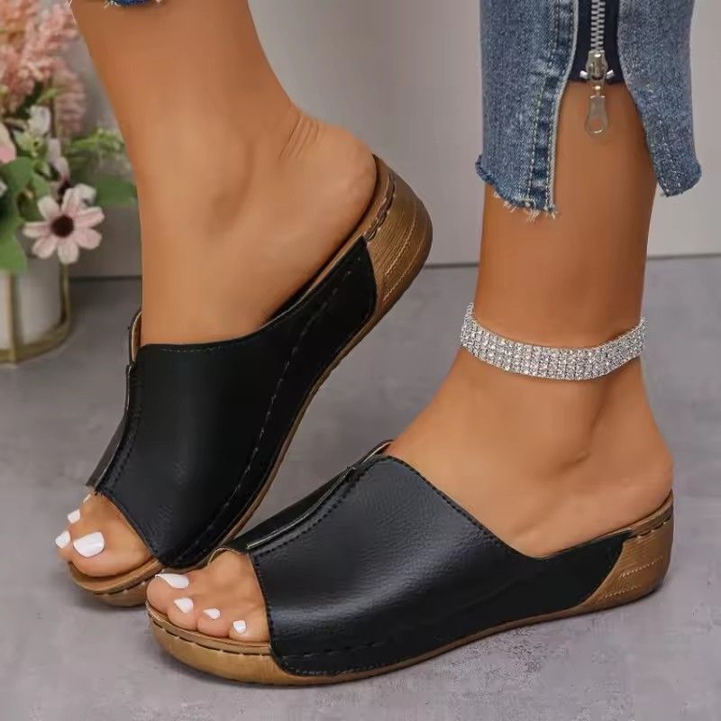 Women's Sandals Casual Heels Sandals For Summer Shoes Woman Wedges Heeled Sandalias De Mujer Lightweight Summer Footwear Women