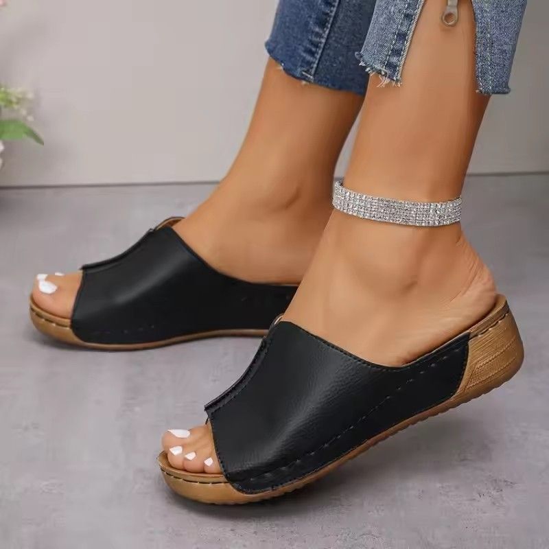 Women's Sandals Casual Heels Sandals For Summer Shoes Woman Wedges Heeled Sandalias De Mujer Lightweight Summer Footwear Women