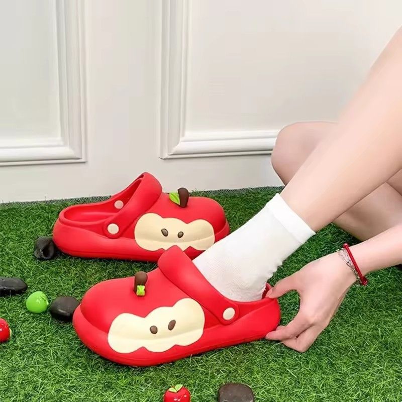 EVA Material Slippers Women's Summer Trend Anti-Slip Bathing Outerwear Soft Bottom Sandals Home Comfortable Slippers