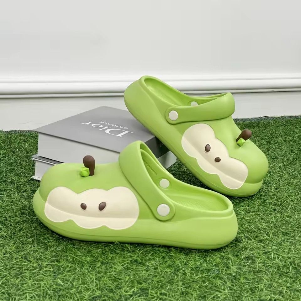 EVA Material Slippers Women's Summer Trend Anti-Slip Bathing Outerwear Soft Bottom Sandals Home Comfortable Slippers