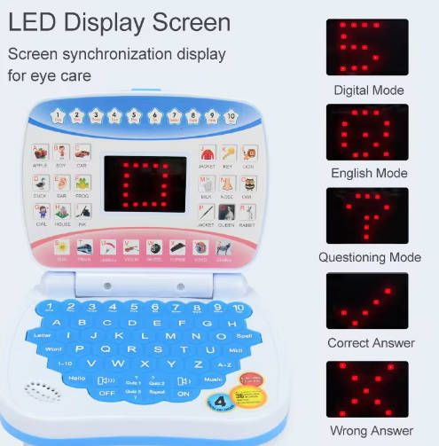 Children learning and educational machine Kid toys  LED display Early education multi-function reading machine toys Early education learning machine Boy Girl laptop toy Fast delivery within 1-5 days