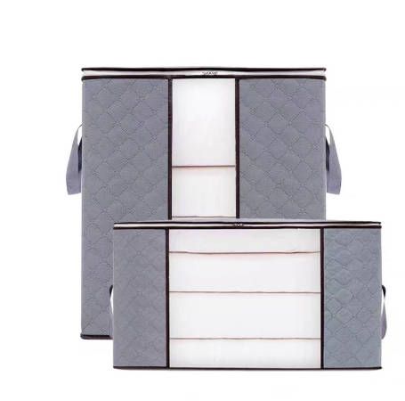 2pc Storage Bag Thickened Non-woven Quilt Household Large Capacity Foldable With Handles Fast delivery within 1-5 days