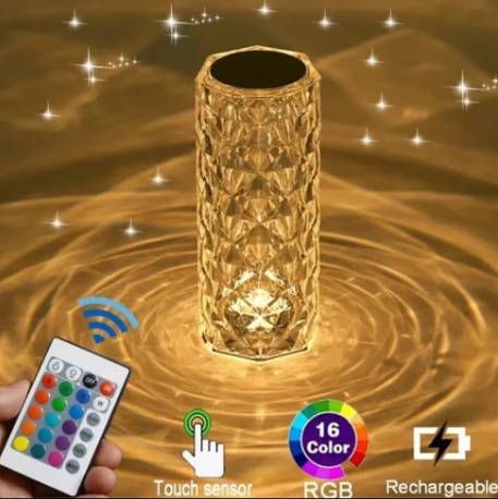 Rechargeable USB LED Night Light Table Lamp Touch Remote Control Desk Bedside Indoor Lighting Rose Lamp Crystal Table Lamp Bedroom Desk Lamp Fast Shipping within 1-5 Days