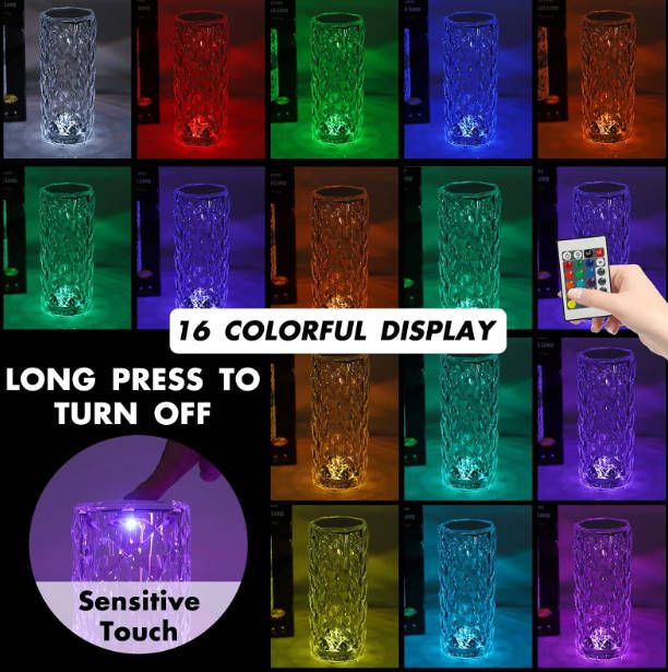 Rechargeable USB LED Night Light Table Lamp Touch Remote Control Desk Bedside Indoor Lighting Rose Lamp Crystal Table Lamp Bedroom Desk Lamp Fast Shipping within 1-5 Days