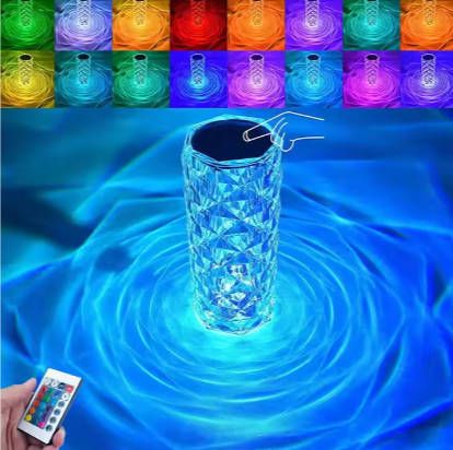 Rechargeable USB LED Night Light Table Lamp Touch Remote Control Desk Bedside Indoor Lighting Rose Lamp Crystal Table Lamp Bedroom Desk Lamp Fast Shipping within 1-5 Days