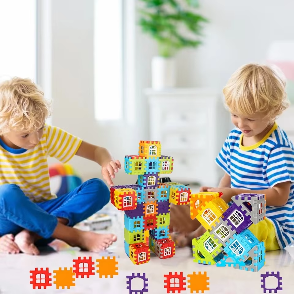 50pc Educational enlightenment toys ever-changing assembling random color building sets educational children's kids girl boy toys Baby House Building Blocks Toys Fast delivery within 1-5 days