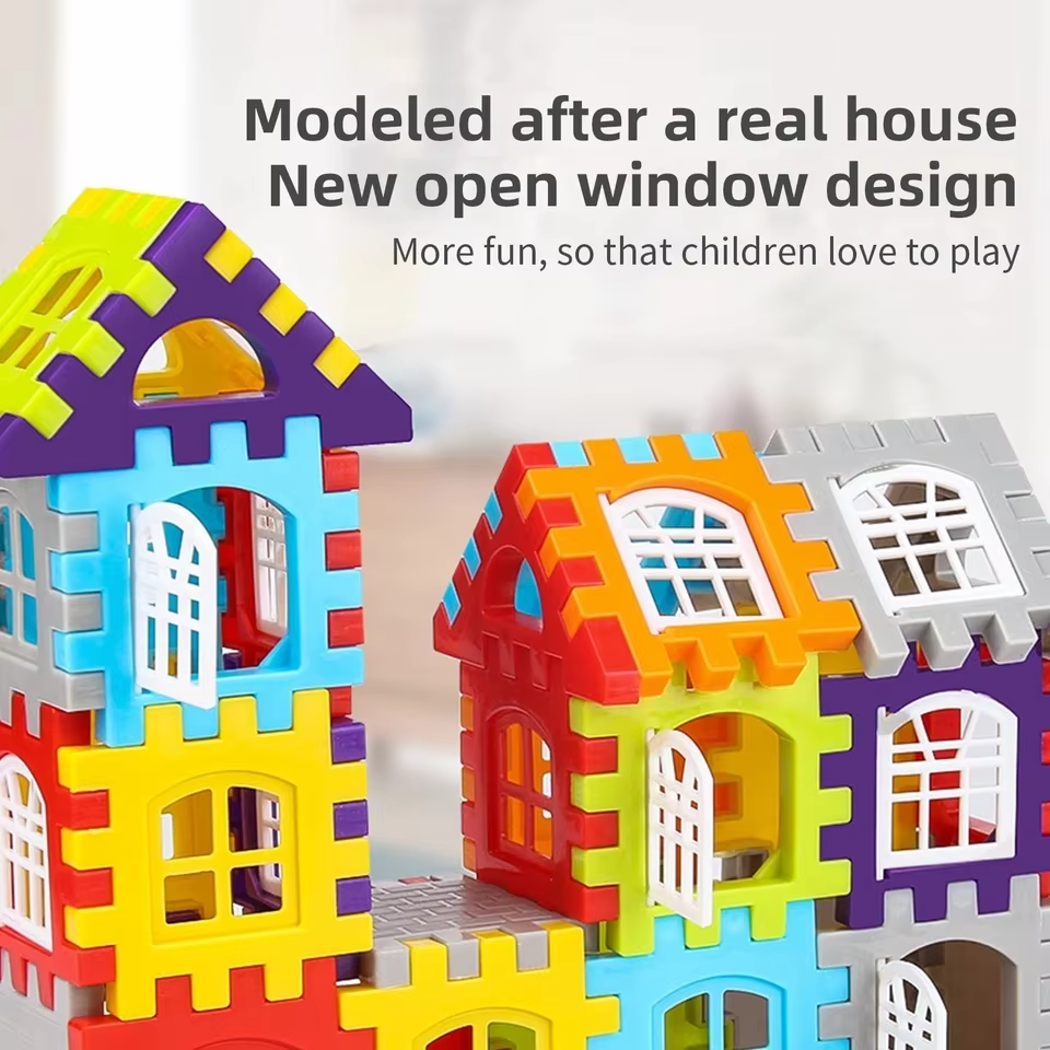 50pc Educational enlightenment toys ever-changing assembling random color building sets educational children's kids girl boy toys Baby House Building Blocks Toys Fast delivery within 1-5 days