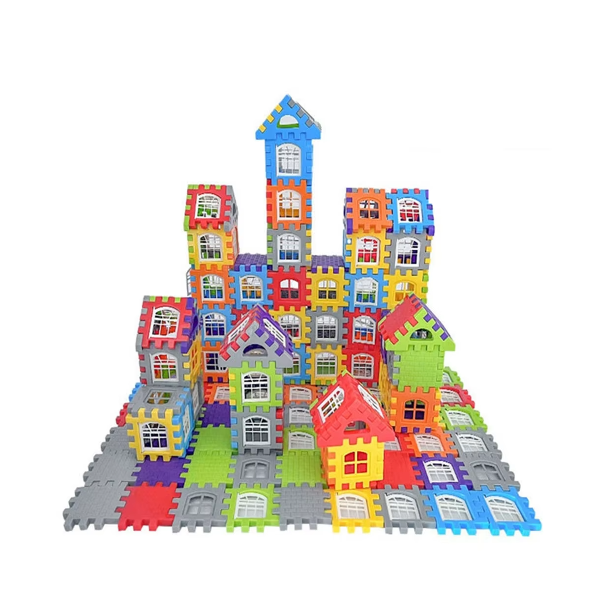 50pc Educational enlightenment toys ever-changing assembling random color building sets educational children's kids girl boy toys Baby House Building Blocks Toys Fast delivery within 1-5 days