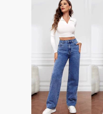 Ladies Rugged Jeans Trousers-casual Wear  Jeans