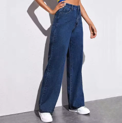 Streetwear Jeans Women Washed   Straight Trousers High-waist Girl Elastic Jeans Casual Pants trousers women clothes Local fast delivery