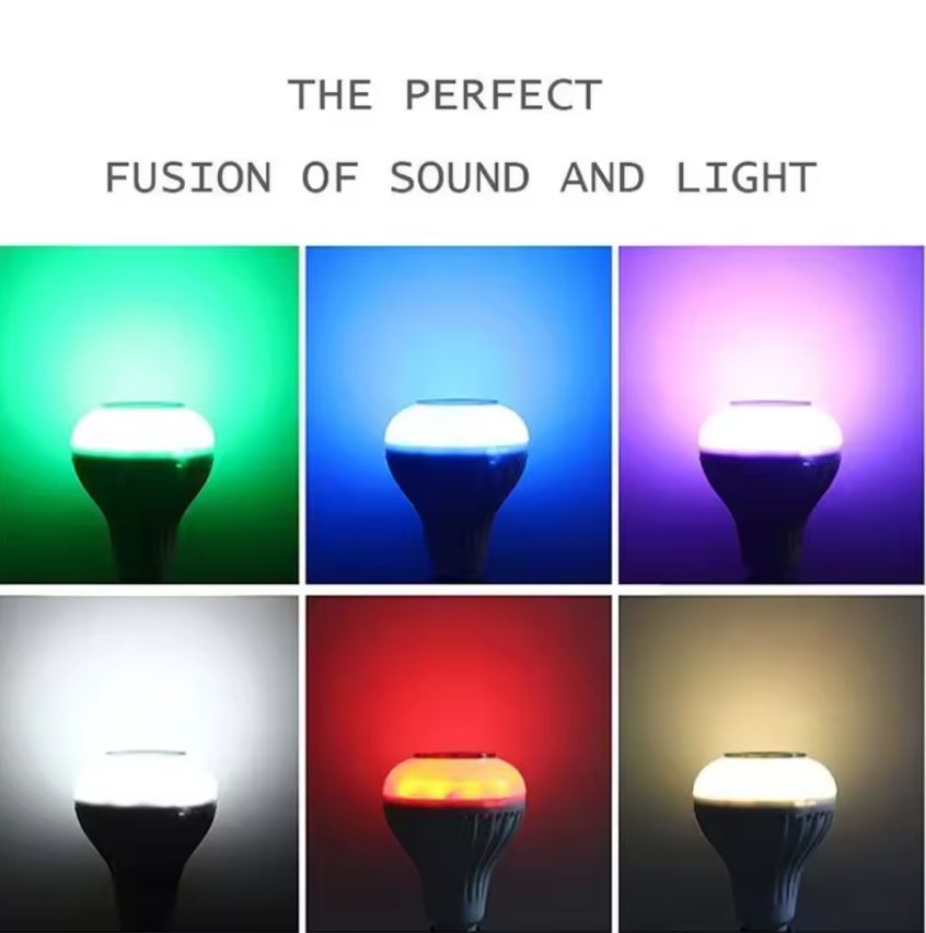 Bluetooth RGB Smart Speaker Music Bulb Colorful Stage Light Bulb With Remote Control E27 12W Led Dimmable Bulb For Home Party Fast delivery within 1-5 days