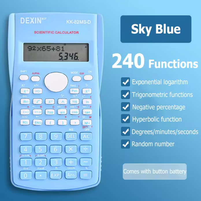 Multifunctional Scientific Calculator Student Portable Function Stationery School Office Supplies 12 Digits Display Scientific Calculator for Mathematics Teaching Student Fast delivery within 1-5 days