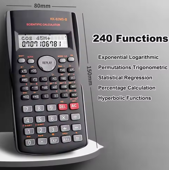 Multifunctional Scientific Calculator Student Portable Function Stationery School Office Supplies 12 Digits Display Scientific Calculator for Mathematics Teaching Student Fast delivery within 1-5 days