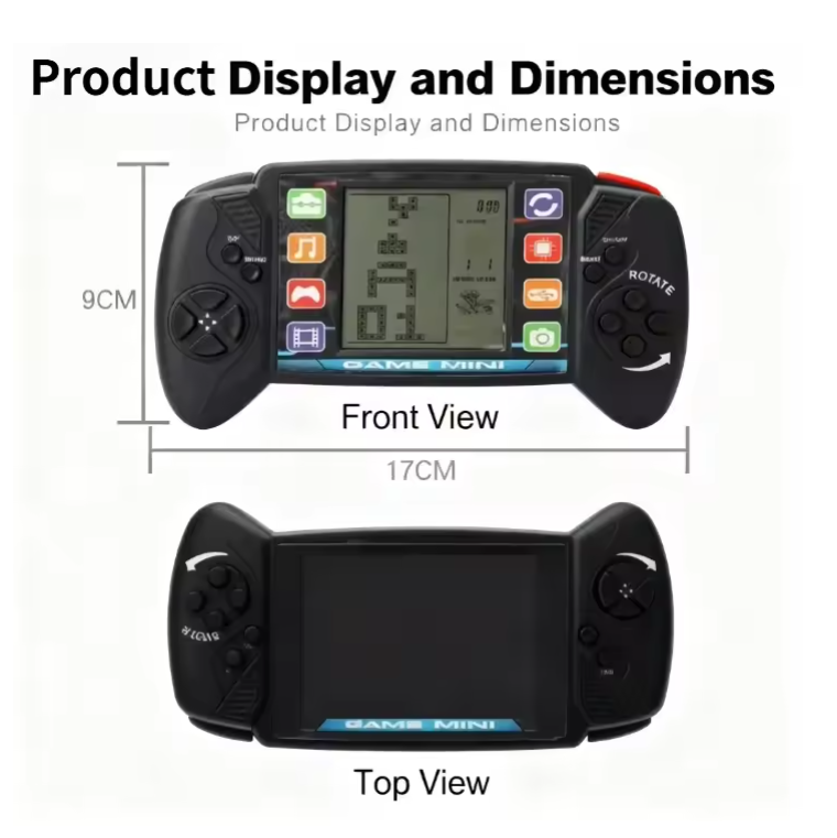 Portable Handheld Game Console BRICK GAME Handheld Players Nostalgic Educational Toys Pocket 4 Colors Classic Childhood Gift Includes battery Local fast delivery