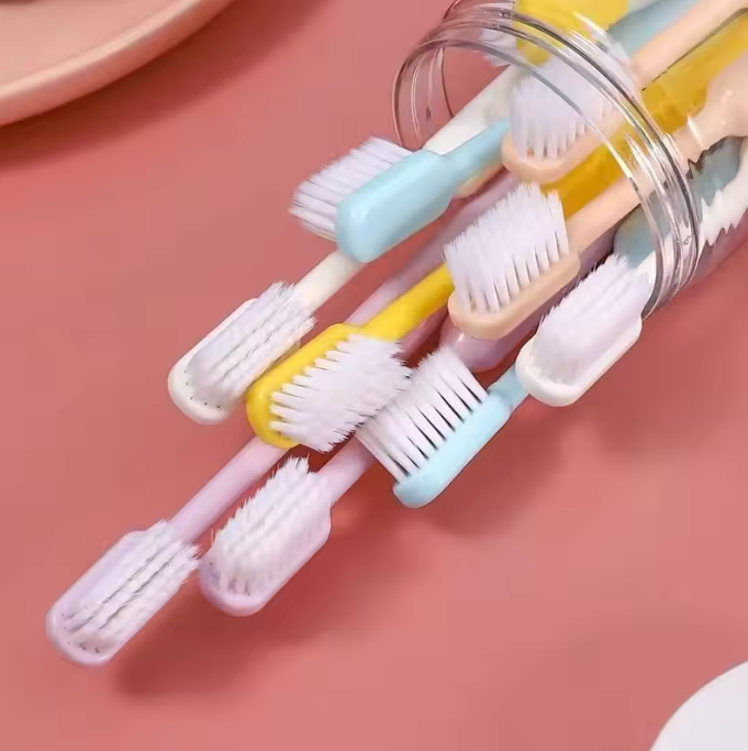 10pcs Soft Bristle Toothbrush Family Pack Colorful Wide Head with High-Density Bristles for Deep Cleaning & Gentle Gum Care Local fast delivery