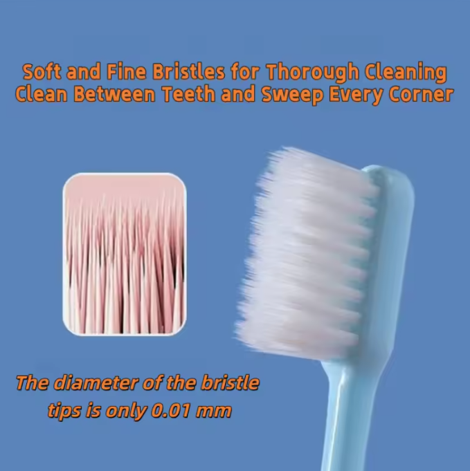 10pcs Soft Bristle Toothbrush Family Pack Colorful Wide Head with High-Density Bristles for Deep Cleaning & Gentle Gum Care Local fast delivery