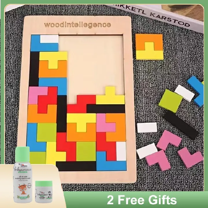 3D Wooden Puzzle Toy Baby Early Education Fun Game Children Thinking Logic Square Toy Puzzle