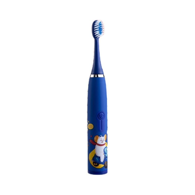 Colorful Cute Cartoon Design Ultrasonic Electric Toothbrush Slim Smart Kids Electric Toothbrush With Replacement Heads