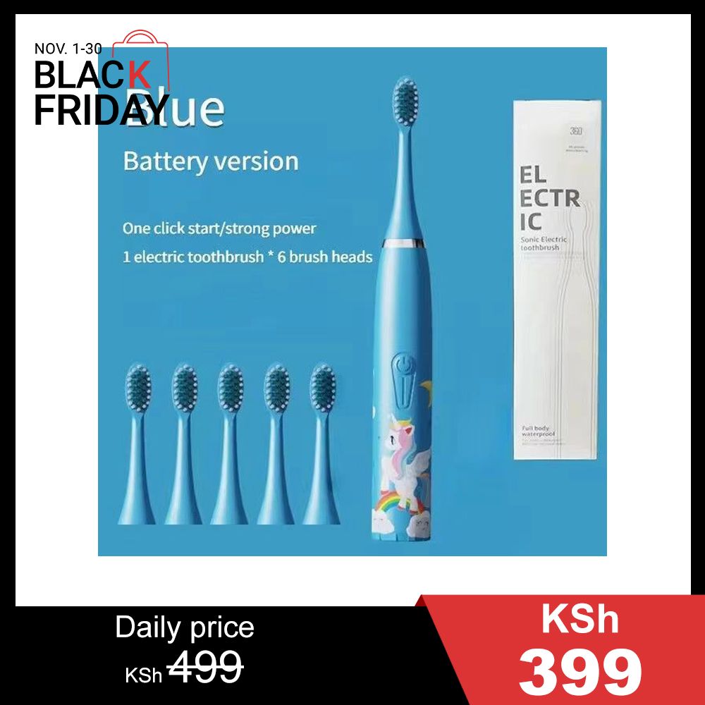 Colorful Cute Cartoon Design Ultrasonic Electric Toothbrush Slim Smart Kids Electric Toothbrush With Replacement Heads