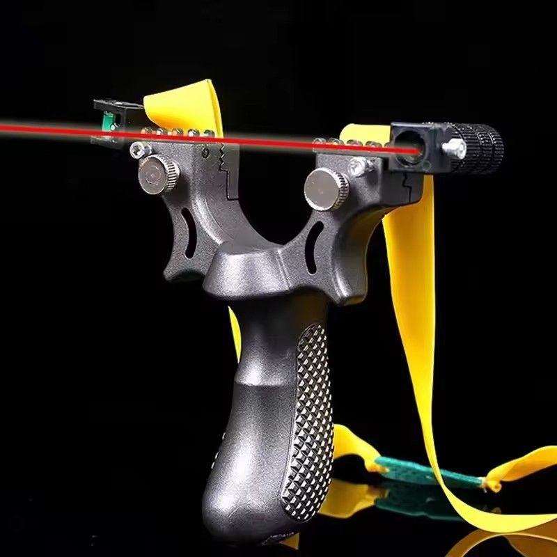 Professional Outdoor Resin Laser Slingshot Laser Aiming Slingshot Resin Shooting Slingshot Catapult Flat Rubber Band