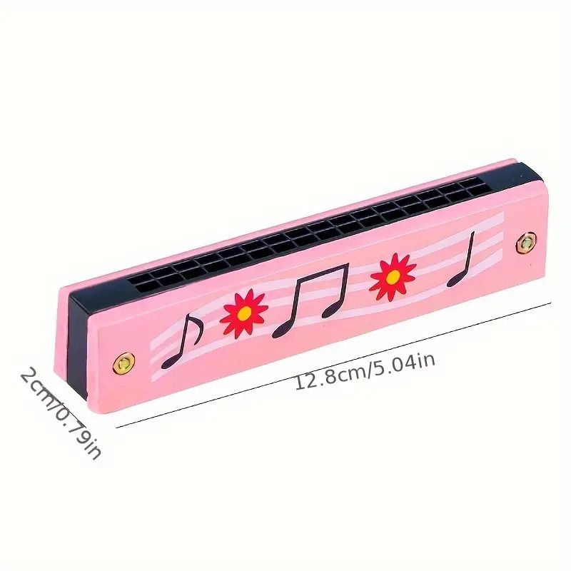 Children Wooden Harmonica Musical Instrument Toys Music Teaching Aids Puzzle Early Education Kindergarten Beginners (Random Color),