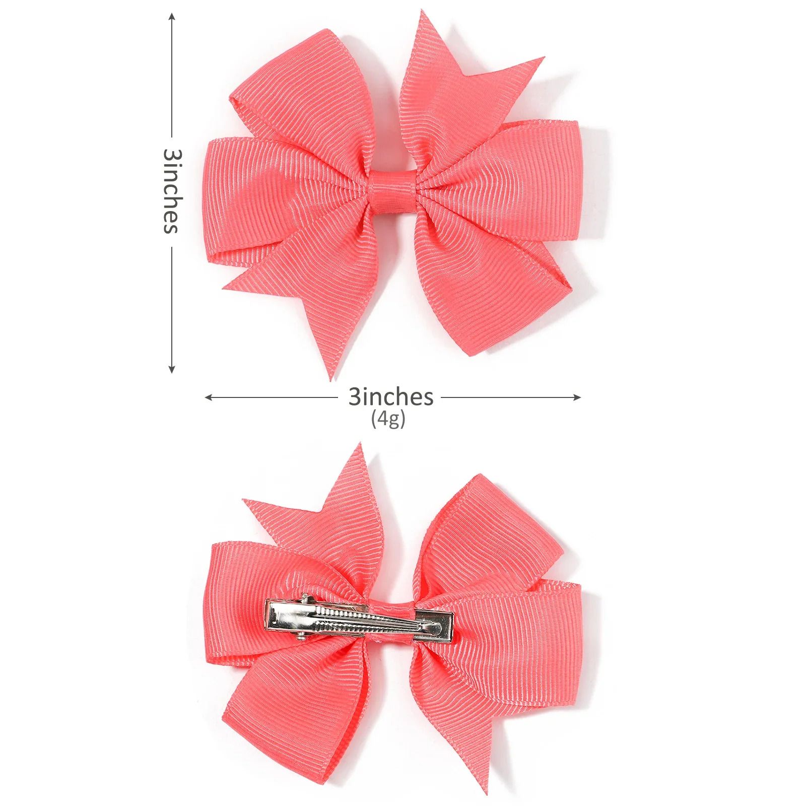 20pcs Random Color Bow Hair Clip Sets Simple Holiday Hair Clip Baby Girls Hair Accessories