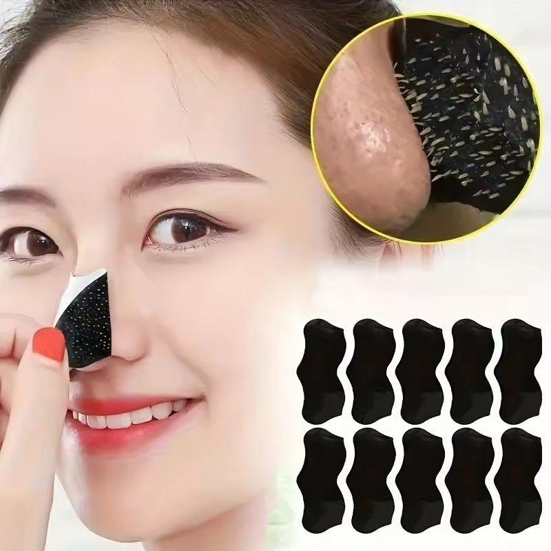 15pcs Blackhead Nose Strips Deep Cleansing Nasal Spot Facial Dot Stickers Nose Mask Shill For Acne & Black Head
