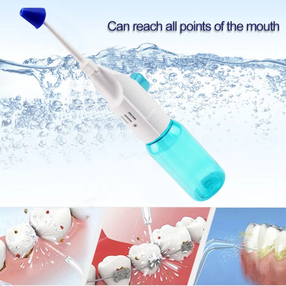 Household High Pressure Oral Irrigator Portable Teeth Clean Water Dental Floss Manual High Pressure Water Toothpick