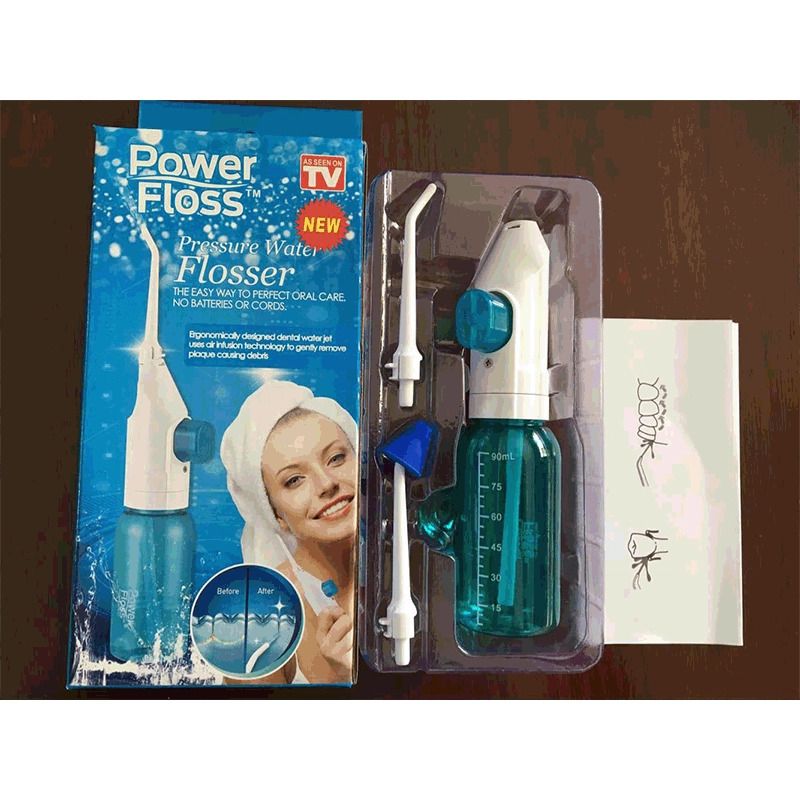 Household High Pressure Oral Irrigator Portable Teeth Clean Water Dental Floss Manual High Pressure Water Toothpick