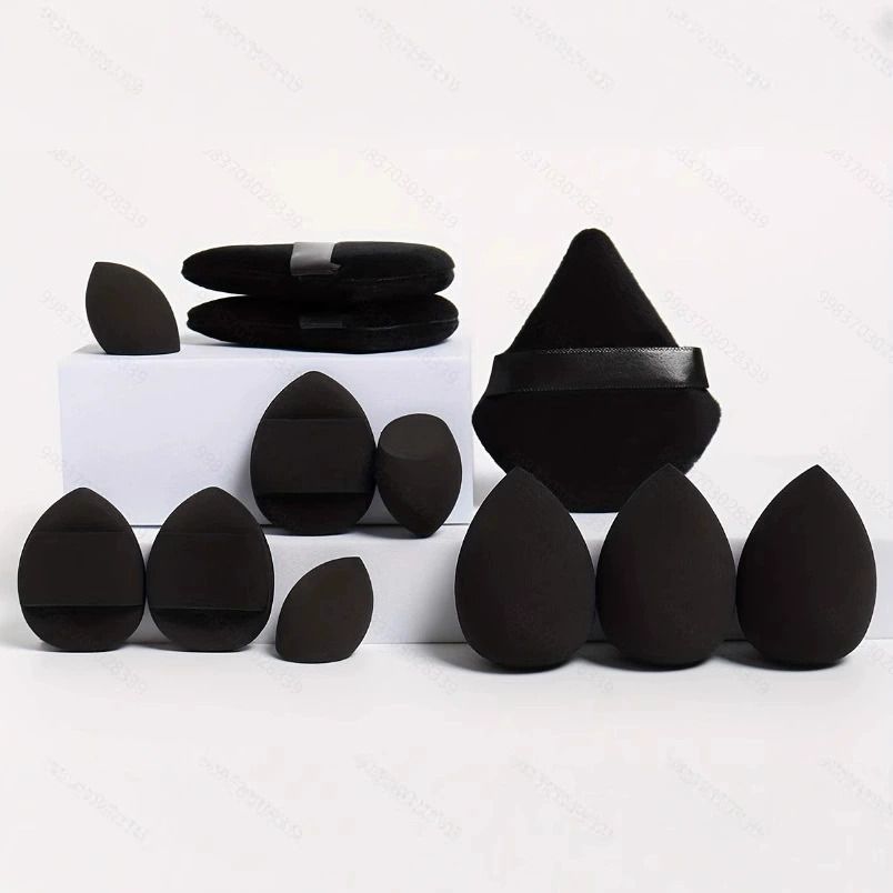 12Pcs Makeup Sponge Set, Beauty Tool Women Make Up Accessories Cosmetic Puff Blender (Including 3 Loose Powder Puffs, 3 Mini Air Cushion Puffs, 3 Beauty Eggs and 3 Mini Beauty) Beauty Egg Makeup